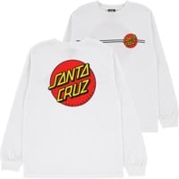 Santa Cruz Classic Dot L/S T-Shirt - white