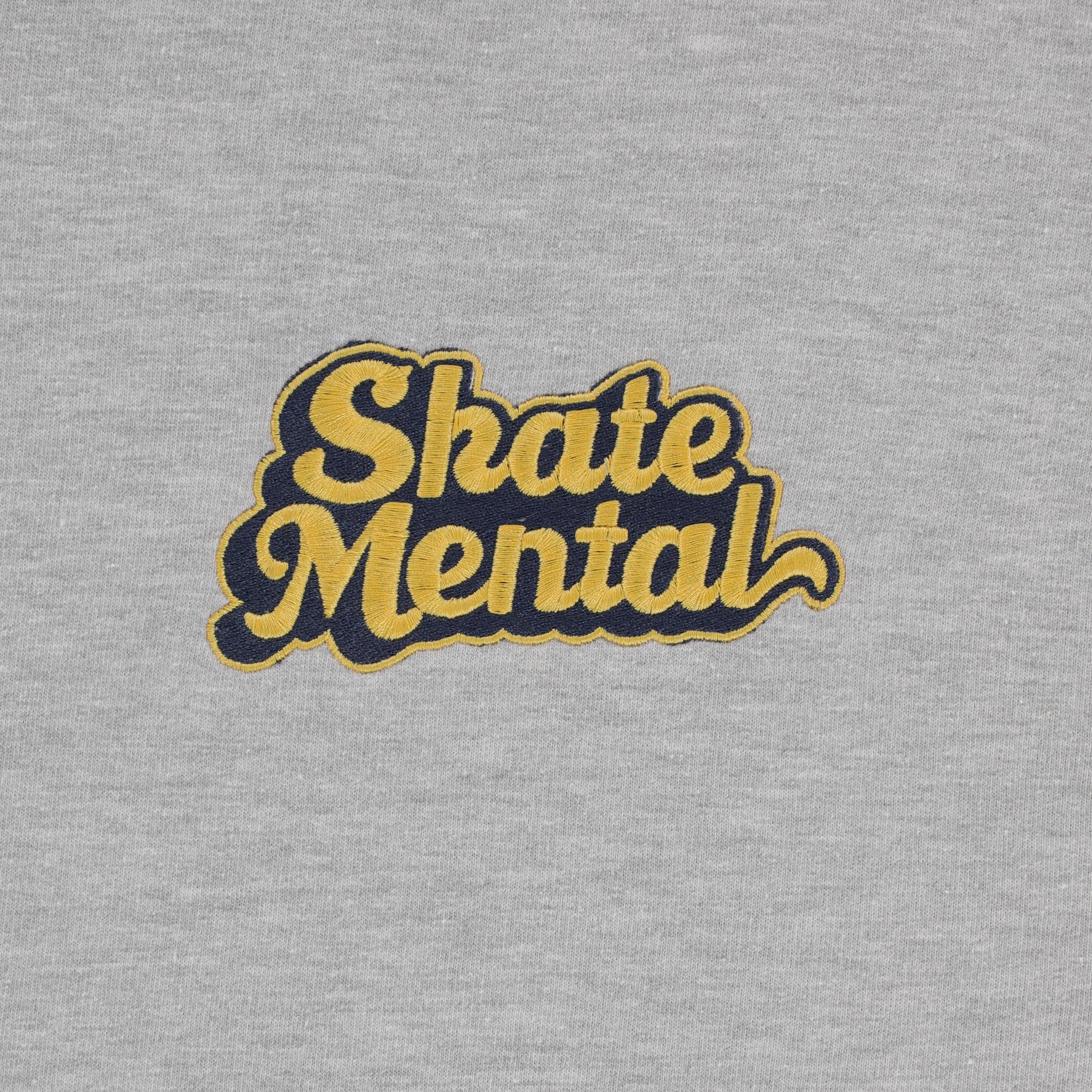 Skate Mental Script Chennille Hoodie heather grey Tactics