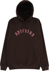 Spitfire Old E Embroidered Hoodie - brown