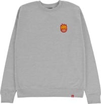 Spitfire Lil Bighead Fill Crew Sweatshirt - grey heather/red/gold/white