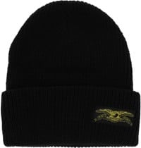 Anti-Hero Stock Eagle Label Cuff Beanie - black/black/yellow