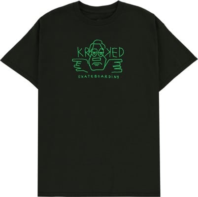 Krooked Arketype Raw T-Shirt - forrest green/green - view large