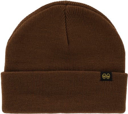 Krooked Eyes Clip Beanie - brown/yellow - view large
