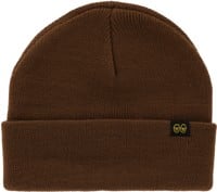 Krooked Eyes Clip Beanie - brown/yellow