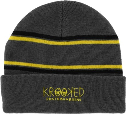 Krooked Krooked Eyes Beanie - charcoal/yellow/black - view large