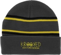 Krooked Krooked Eyes Beanie - charcoal/yellow/black