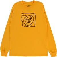 Krooked KRKD Moon Smile L/S T-Shirt - gold/black