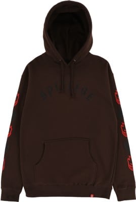 Spitfire Old E Combo Sleeve Hoodie - brown/black/red - view large