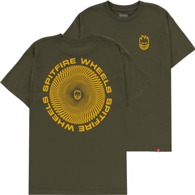 Spitfire Classic Vortex T-Shirt - military green/yellow - view large