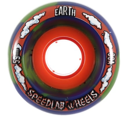 Speedlab Globes Cruiser Skateboard Wheels - blue/green swirl (80a) - view large