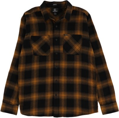 Volcom Netastone Flannel Shirt - rinsed black - view large
