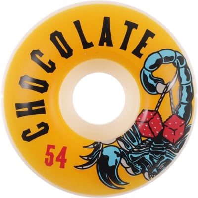 Chocolate Scorpion Dice Skateboard Wheels - white/yellow (99d) - view large
