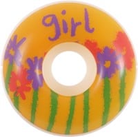 Girl Flowers Skateboard Wheels - white/orange (99d)