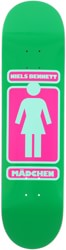 Girl Bennett 93 Til 8.25 Skateboard Deck - green/blue/pink 