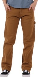 Dickies Women's Relaxed Straight Carpenter Duck Pants - rinsed brown duck