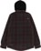 Volcom Field Insulated Flannel Jacket - black plaid - reverse