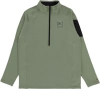 Burton AK Helium Power Grid Half-Zip Fleece - hedge green