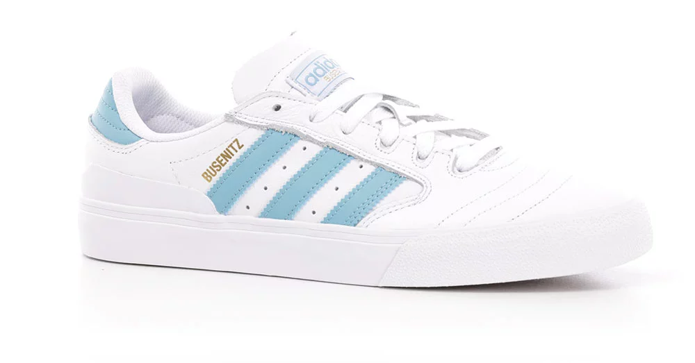 kort I nåde af vokal Adidas Busenitz Vulc II Skate Shoes - footwear white/preloved blue/gold  metallic | Tactics