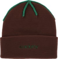 Corduroy Inside Out Beanie - brown