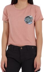 Santa Cruz Women's Wave Dot T-Shirt - desert pink