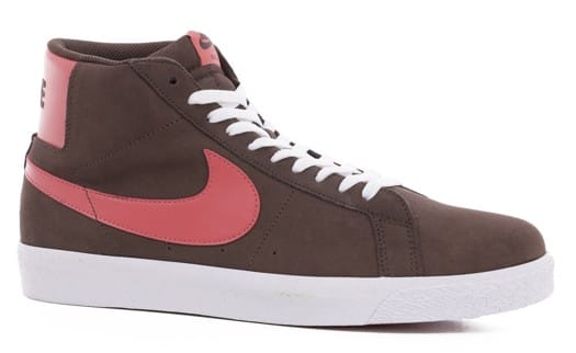 Nike SB Zoom Blazer Mid Skate Shoes - brown/adobe-baroque brown-white - view large