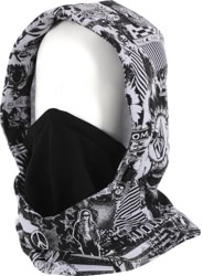 Volcom Hydro Fleece Hood Thingy - black white