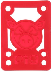 Pig Pile Shock Pad Skateboard Risers - clear red