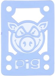 Pig Pile Shock Pad Skateboard Risers - clear blue
