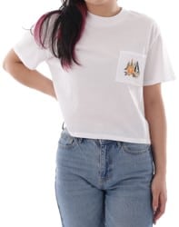 Volcom Women's Volcation Pocket Dial T-Shirt - white combo