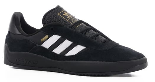 Adidas PUIG Skate Shoes - core black/footwear white/gold metallic - view large