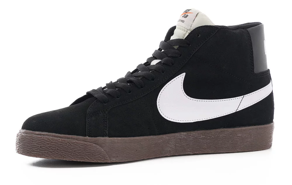 Nike SB Zoom Blazer Mid Skate Shoes - black/white-black-sail