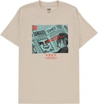 Obey Wake Up Call T-Shirt - cream