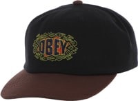 Obey Ritual Snapback Hat - black multi