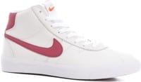 Nike SB Bruin High Skate Shoes - (orange label) white/sweet beet-white-sweet beet