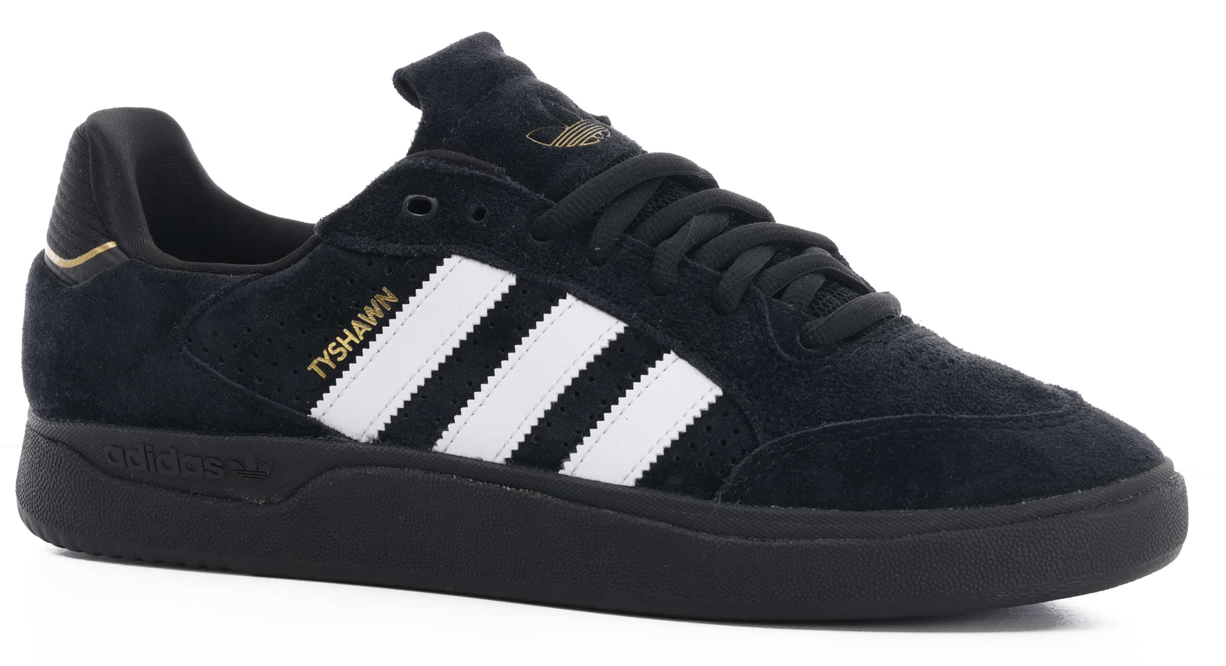 Adidas Tyshawn Low Skate Shoes core black/footwear white/gold