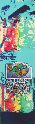 Scram Tie Dye Edger Graphic Skateboard Grip Tape - view large