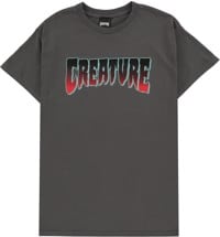 Creature Logo T-Shirt - charcoal/turquoise