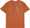 Brixton Lanark T-Shirt - paradise orange garment dye
