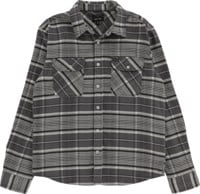 Brixton Bowery Stretch Water Resistant Flannel Shirt - charcoal/light grey/black