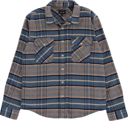 Brixton Bowery Stretch Water Resistant Flannel Shirt - blue heaven/paradise orange/off white - view large