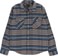 Brixton Bowery Stretch Water Resistant Flannel Shirt - blue heaven/paradise orange/off white