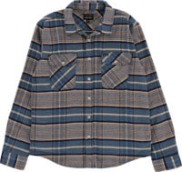 Brixton Bowery Stretch Water Resistant Flannel Shirt - blue heaven/paradise orange/off white