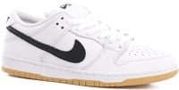 Nike SB Dunk Low Pro SB Skate Shoes - white/black-white-gum light brown