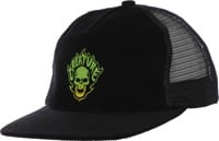 Creature Bonehead Flame Trucker Hat - black