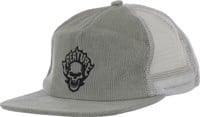 Creature Bonehead Flame Trucker Hat - grey