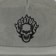 Creature Bonehead Flame Trucker Hat - grey - front detail