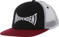 Independent Span Trucker Hat - black/red/white