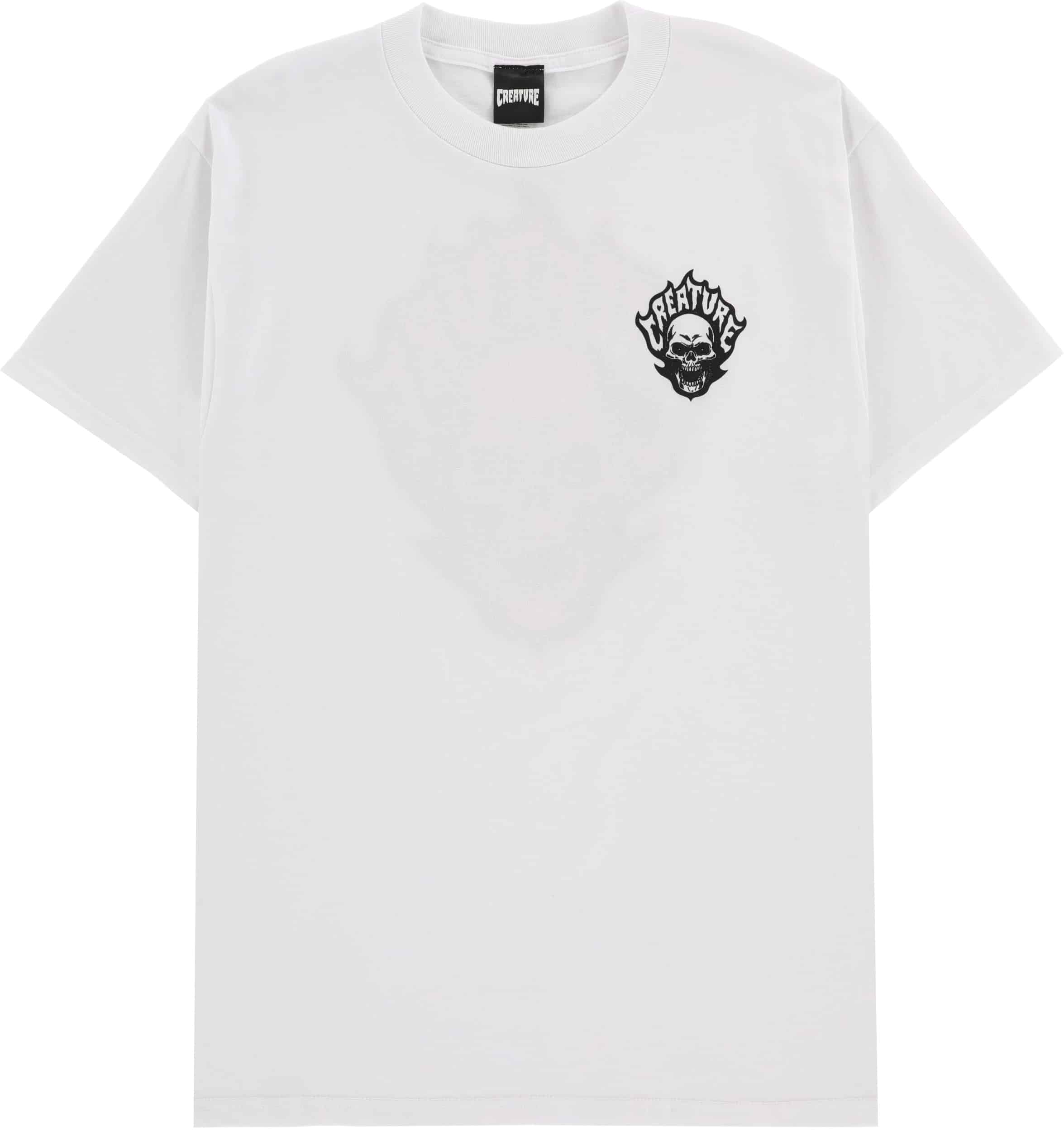 Creature Bonehead Flame TShirt white Tactics