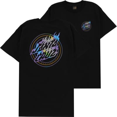 Santa Cruz Holo Flame Dot T-Shirt - black - view large