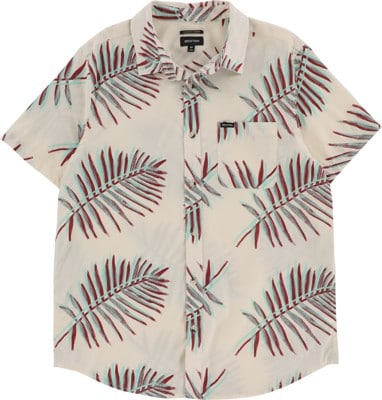 Brixton Charter Print S/S Shirt - off white/palm leaf - view large